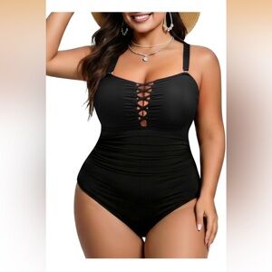 24W Chic Black Women's One-Piece Swimsuit/0121